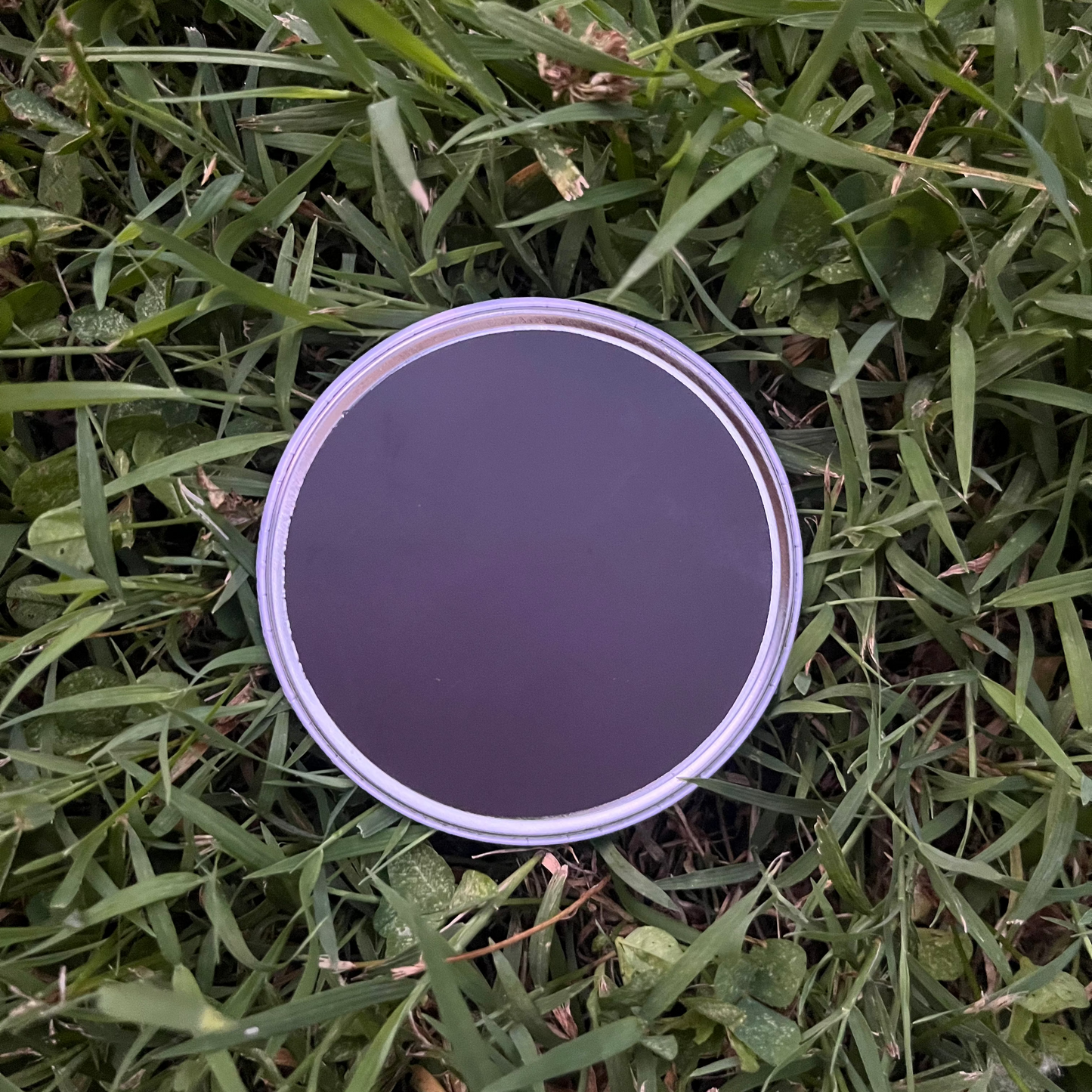 Round magnet on grass